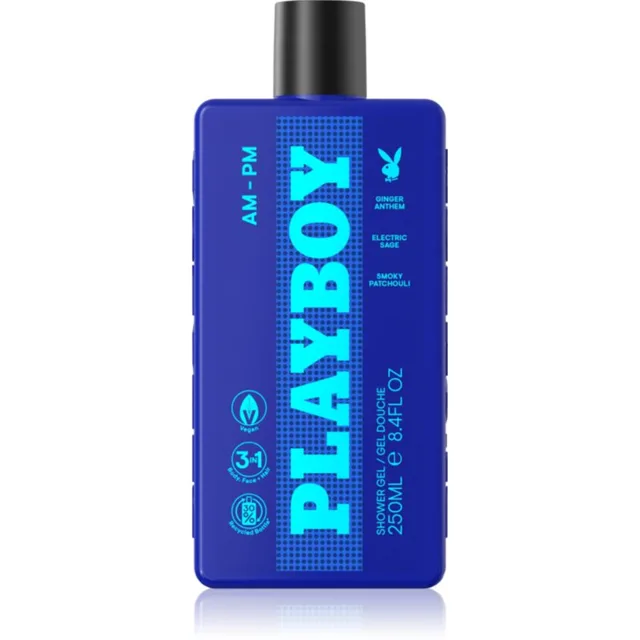Playboy AM - PM sprchový gel 3 v 1 pro muže 250 ml