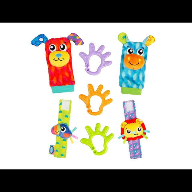 PLAYGRO Dárkový set chrastící ponožky a náramky 4 kusy