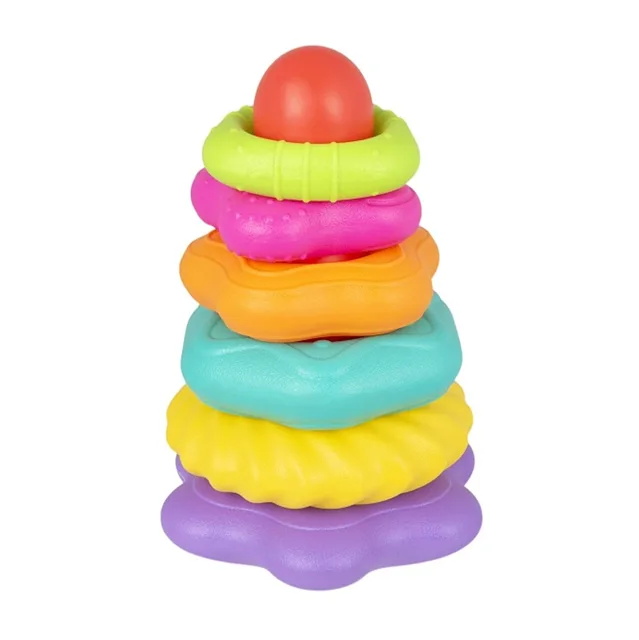 PLAYGRO Strukturované navlékací kroužky