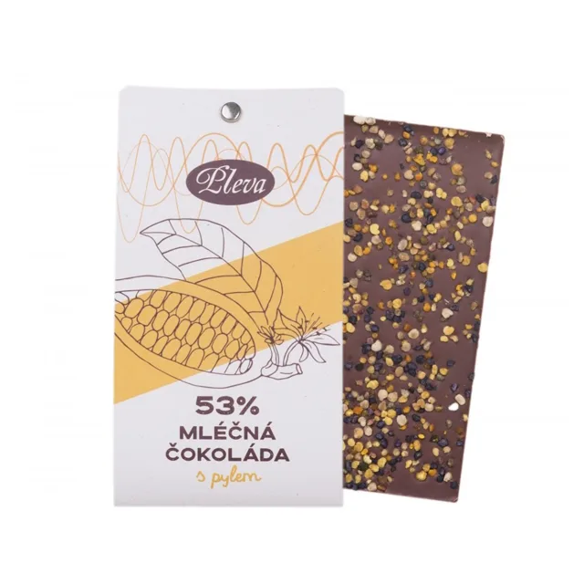 PLEVA Mléčná čokoláda s pylem 53% 50 g