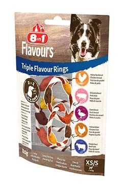 Pochoutka 8in1 Triple Flavour Rings Xs/s 80g