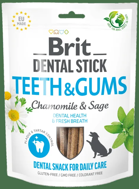 Pochoutka Brit Dental stick zuby a dásně heřmánek a šalvěj 7ks