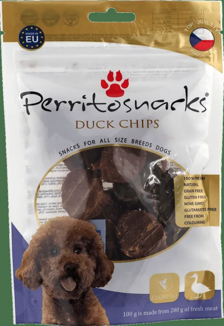 Pochoutka Perrito sušené kachní chipsy pro psy 100 g