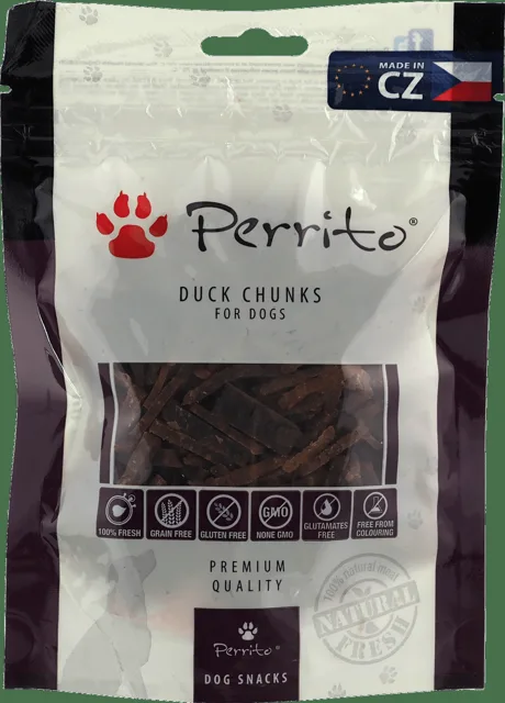 Pochoutka Perrito sušené kachní kousky pro psy 100 g