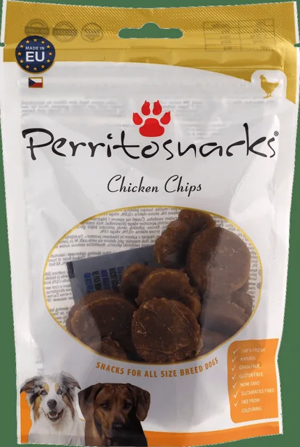 Pochoutka Perrito sušené kuřecí chipsy pro psy 100 g