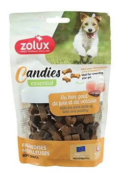 Pochoutka Pes Candies kostičky drůbež játra 150g Zolux