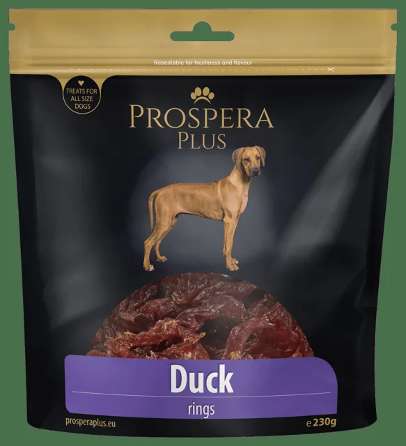 Pochoutka Prospera Plus kachní kroužky 230g