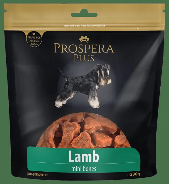 Pochoutka Prospera Plus mini kosti z jehněčího masa 230g