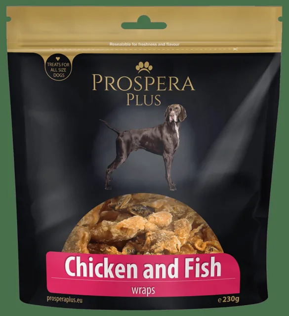 Pochoutka Prospera Plus rybičky obalené kuřetem 230g