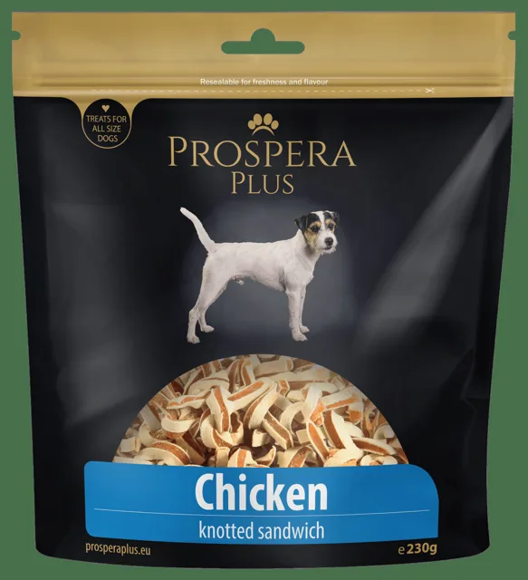 Pochoutka Prospera Plus uzlíky kuřecí sandwich 230g