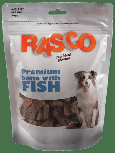 Pochoutka Rasco Masová kost premium s rybou 5cm 250g