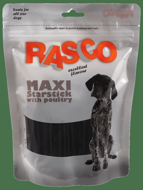 Pochoutka Rasco Maxi tyčinka ve tvaru hvězdy s drůbežím 10cm 450g