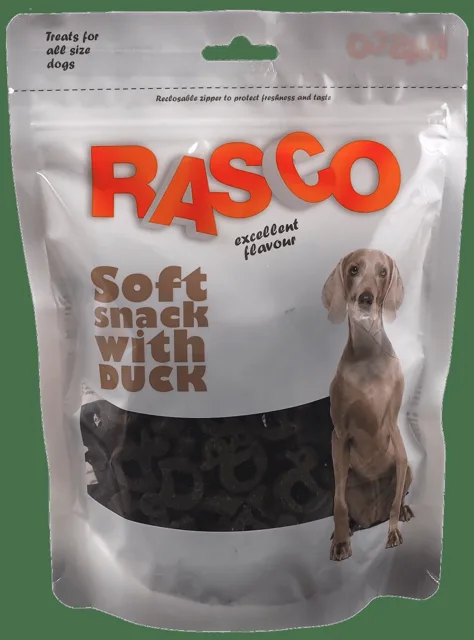 Pochoutka Rasco Měkký pamlsek s kachním 3cm 400g