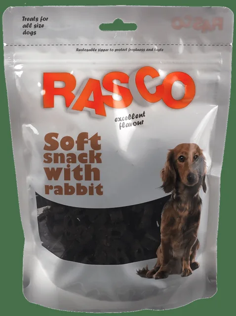 Pochoutka Rasco Měkký pamlsek s králičím 3cm 400g