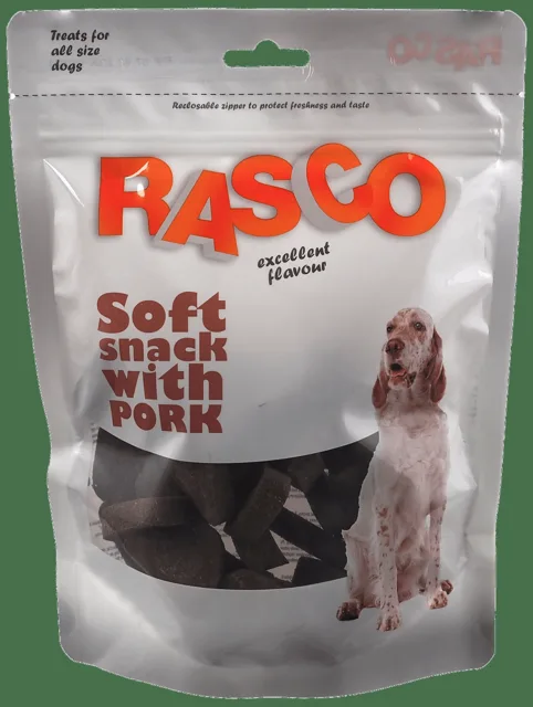Pochoutka Rasco Měkký pamlsek s vepřovým 3,5cm 450g