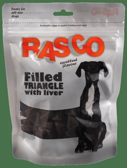 Pochoutka Rasco Plněný trojúhelníček s játry 2,2cm 450g
