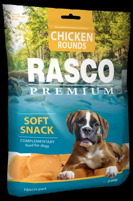 Pochoutka Rasco Premium kolečka z kuřecího masa 230g
