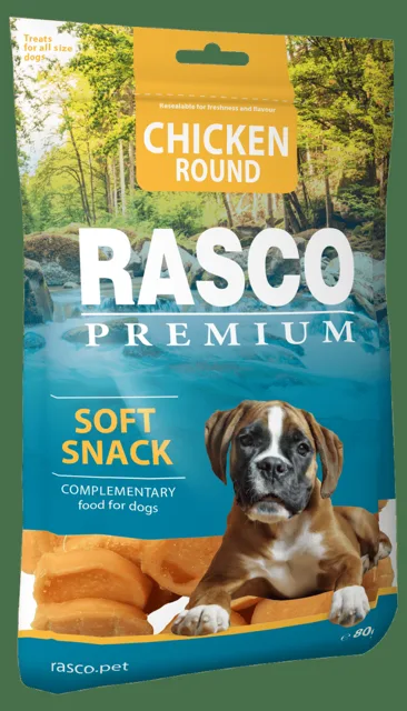 Pochoutka Rasco Premium kolečka z kuřecího masa 80g