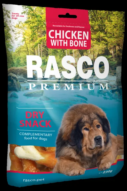 Pochoutka Rasco Premium kosti obalené kuřecím masem 230g