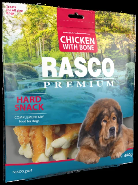 Pochoutka Rasco Premium kosti obalené kuřecím masem 500g