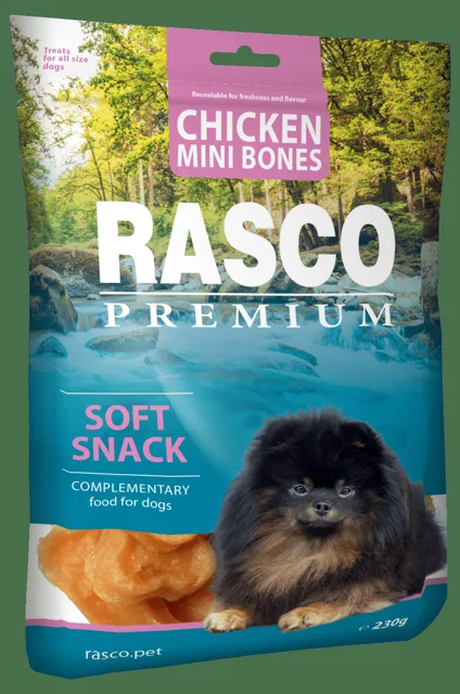 Pochoutka Rasco Premium mini kosti z kuřecího masa 230g