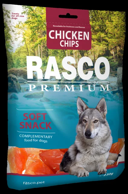 Pochoutka Rasco Premium plátky s kuřecím masem 230g