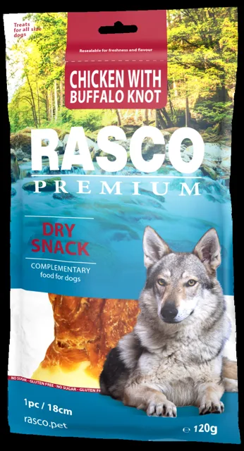 Pochoutka Rasco Premium uzel bůvolí s kuřecím masem 120g