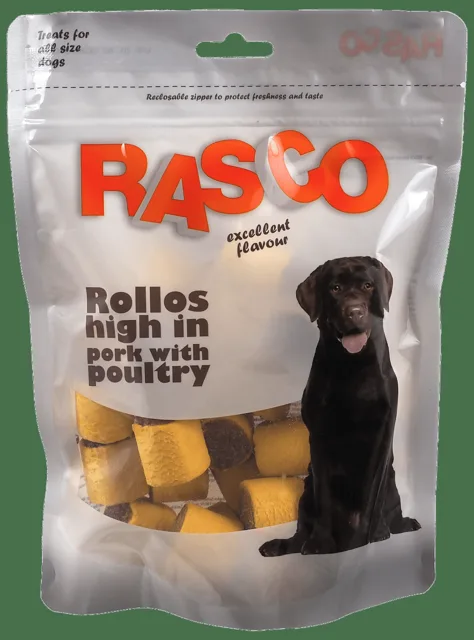Pochoutka Rasco Rolky s vysokým obsahem vepřového s drůbežím 3cm 320g