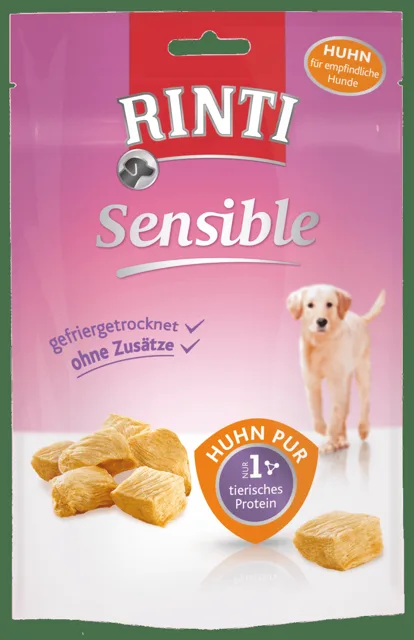 Pochoutka Rinti Extra Sensible kuře Freeze-Dried 120g