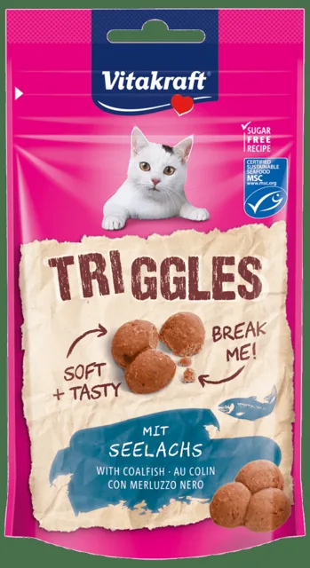 Pochoutka Vitakraft Triggles s lososem 40g