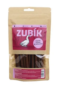 Pochoutka Zubík Kachní Tyčinky Se Spirulinou 200g