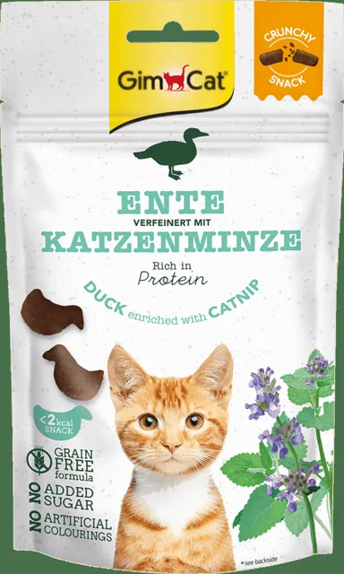 Pochoutky GimCat Crunchy Snacks kachna s catnipem 50 g