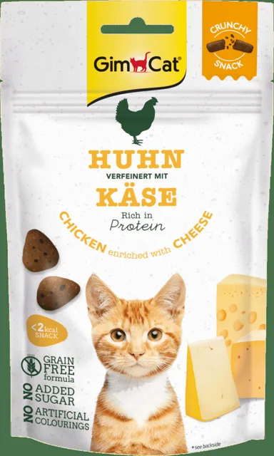 Pochoutky GimCat Crunchy Snacks kuře se sýrem 50 g