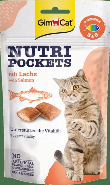 Pochoutky GimCat Nutri Pockets s lososem 60 g