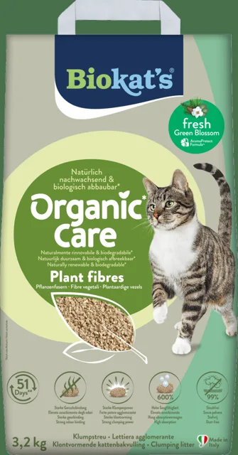 Podestýlka Biokat's Organic Care Plant Fibres Fresh 3,2 kg