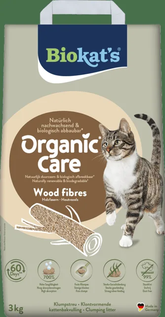 Podestýlka Biokat's Organic Care Wood Fibres 3 kg