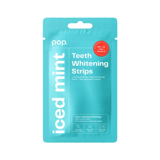 POP Iced Mint bělicí pásky na zuby 7x2 ks mátové