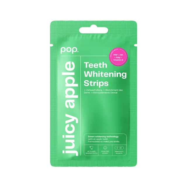 POP Juicy Apple bělicí pásky na zuby 7x2 ks jablečné