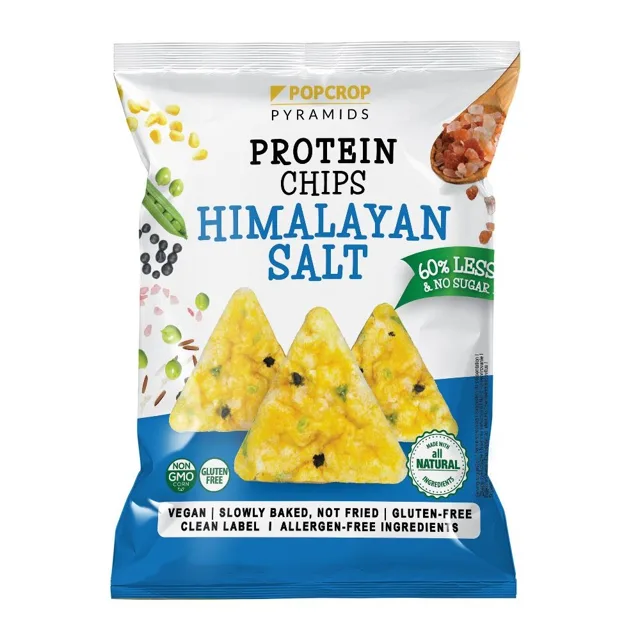 Popcrop Proteinové chipsy s příchutí Himalájské soli, 60 g
