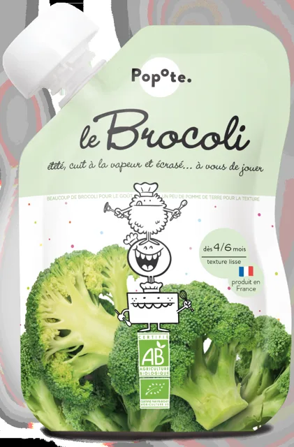 Popote BIO Kapsička Brokolice pyré 4/6m+ 120 g