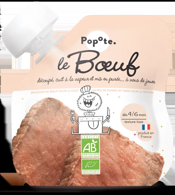 Popote BIO Kapsička Hovězí maso 4/6m+ 60 g