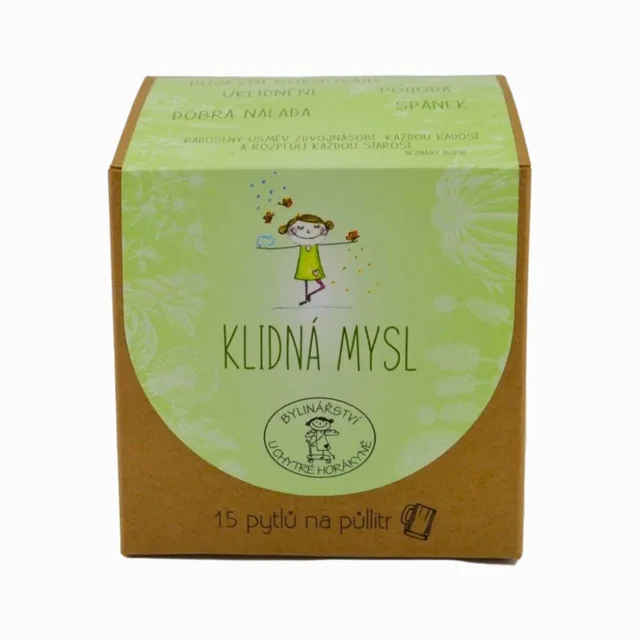 Porcovaný bylinný čaj „Pokojná mysl“ – 45 g (15×3 g) – Bylinářství U Chytré horákyně