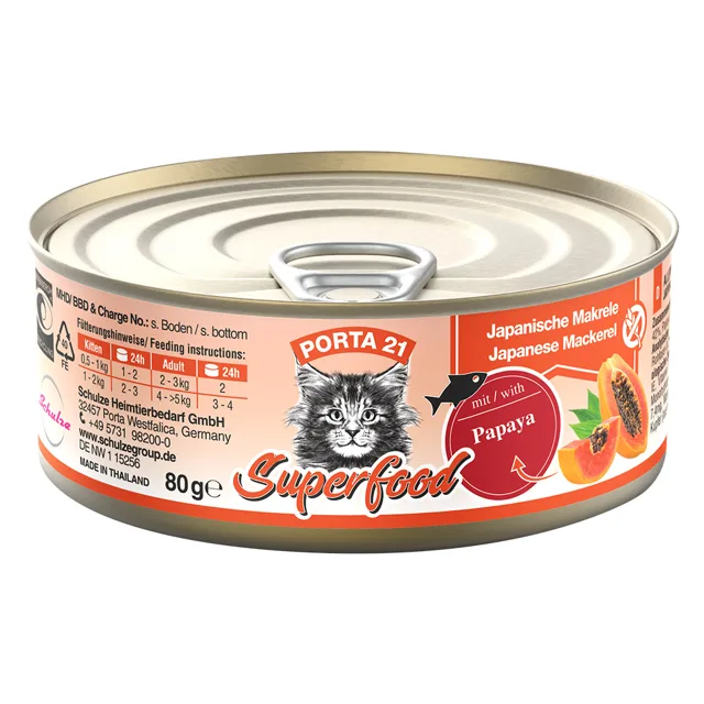 Porta 21 Superfood 24 x 80 g - makrela a papája