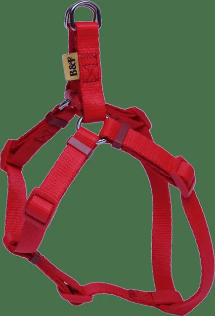 Postroj BaF nylon červený 1,5x32-46cm