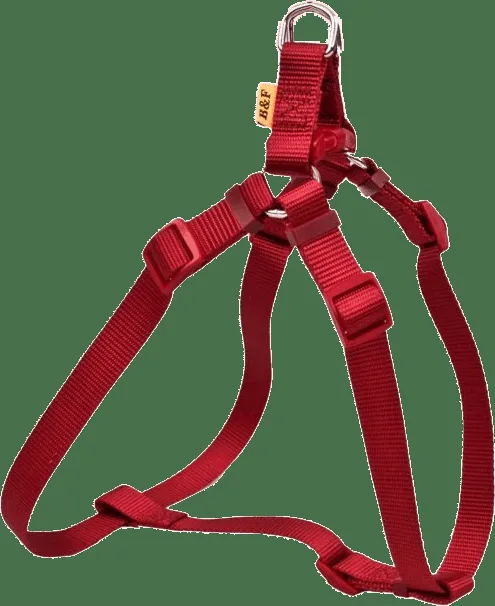 Postroj BaF nylon červený 2x44-72cm