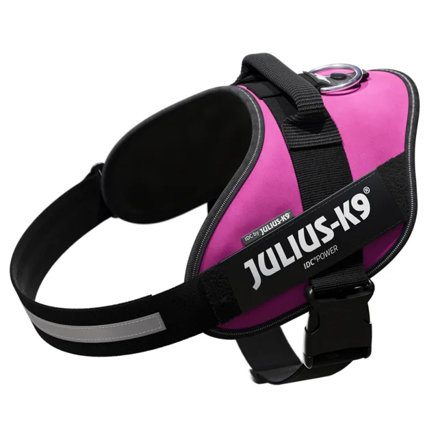 Postroj JULIUS-K9 IDC® Power růžový - vel. L: obvod hrudníku 63 - 85 cm
