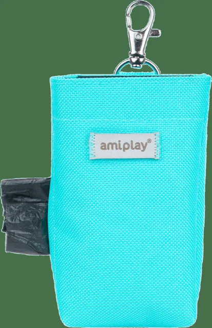 Pouzdro na sáčky na psí exkrementy Amiplay Samba modré 6 × 2 × 11 cm