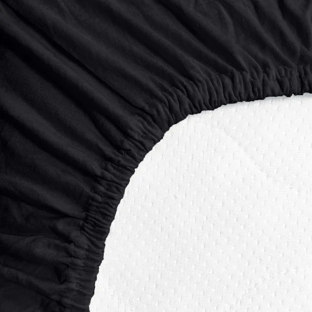 Povlečeme vše Prostěradlo Jersey Lux 90x200 cm černá