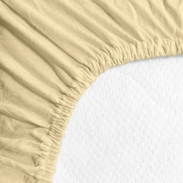 Povlečeme vše Prostěradlo Jersey Lux 90x200 cm krémová