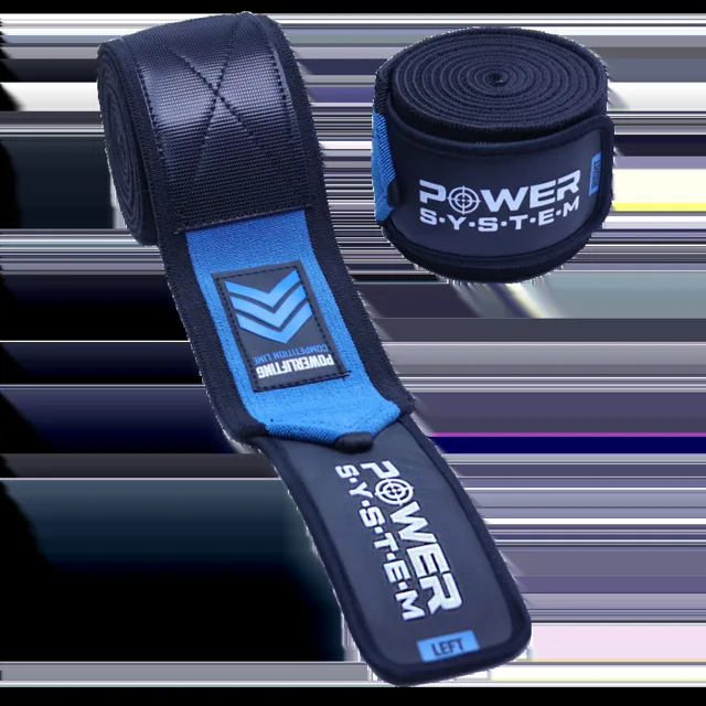 Power System Extra pevné bandáže na kolena Knee Wraps Extreme 3730 - modré